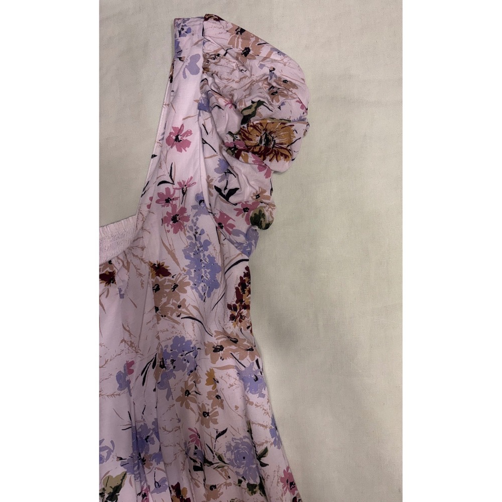 Anthropologie Floral Tiered Cap-Sleeve Midi Dress - SIZE XS Petite - Picture 4 of 16